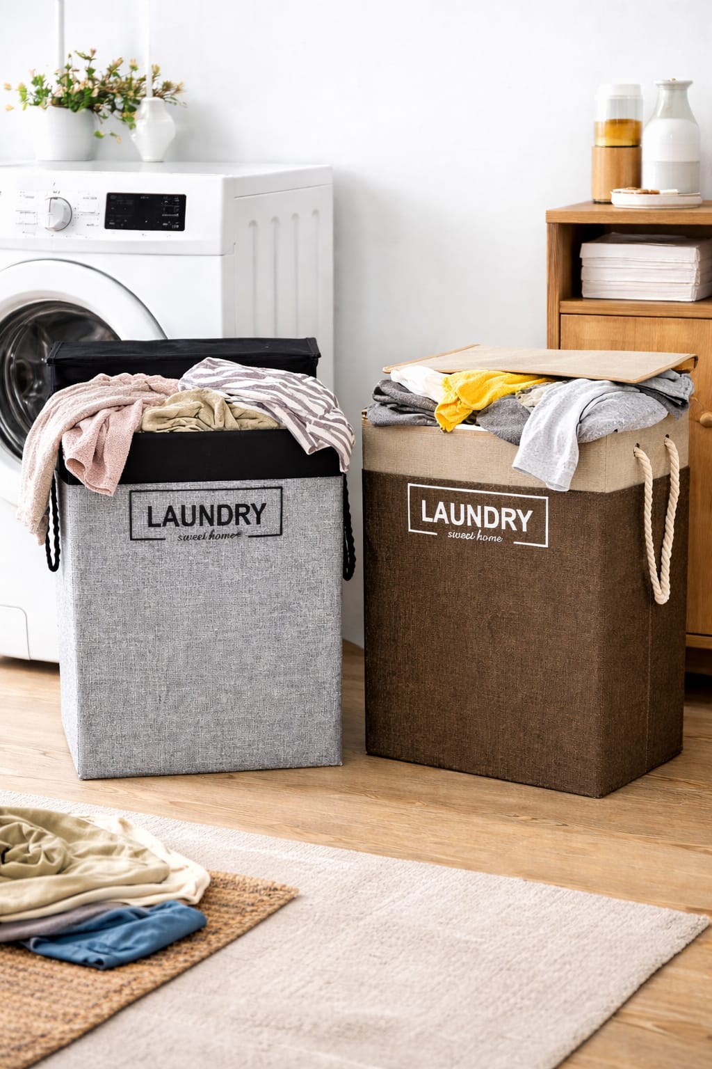 Foldable Laundry Basket with Lid