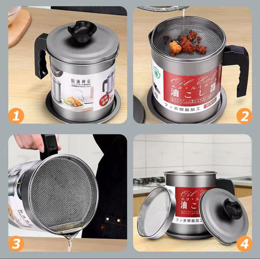 Oil filter pot stainless steel