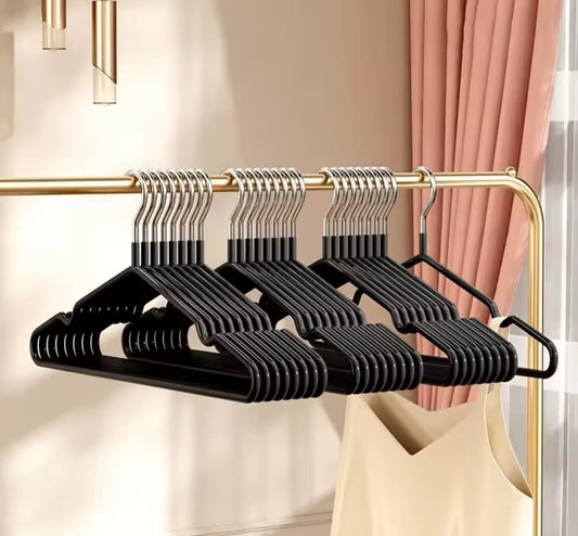 10pcs clothes hangers with antislip stainless steel hook.