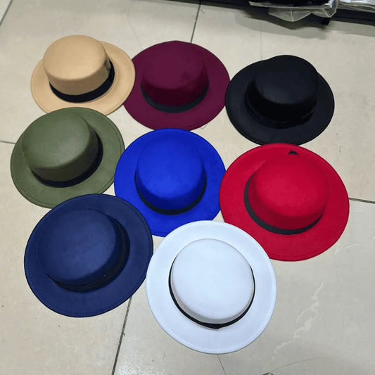 Flat Top Unisex Fedora Hats