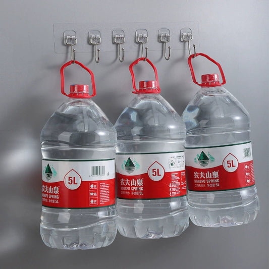 Strong Self adhesive wall hanger with 6 hooks