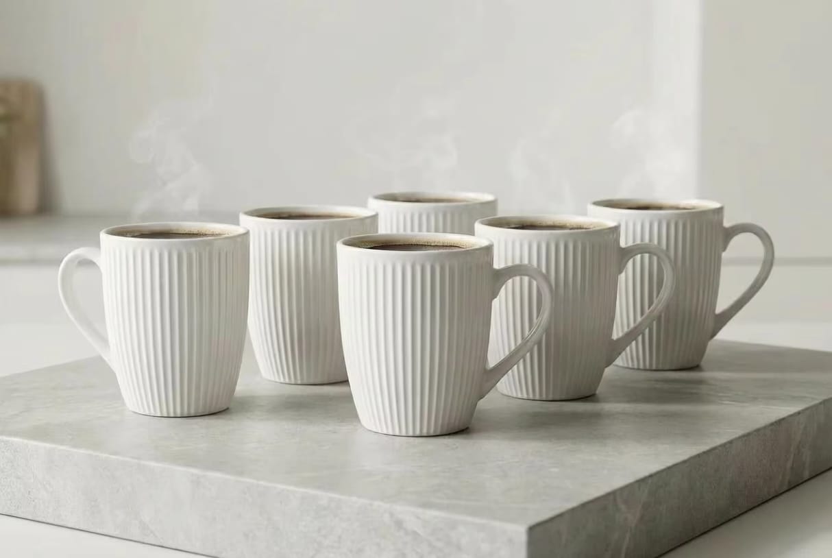 White Ceramic Mugs