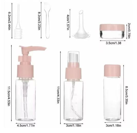 10PCS Refillable Travel Bottles Kit