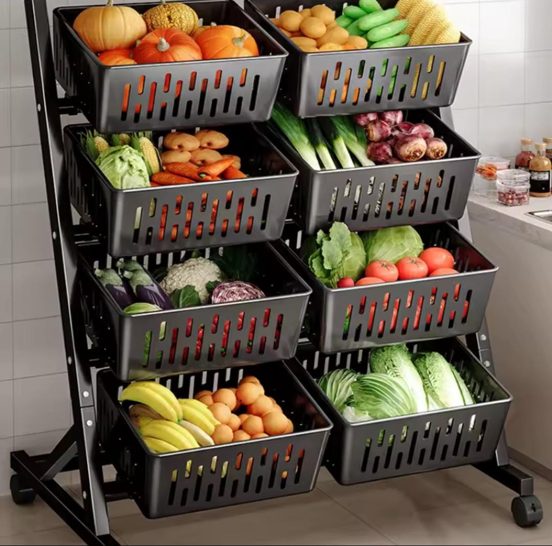4 layer Kitchen Vegetable basket rack