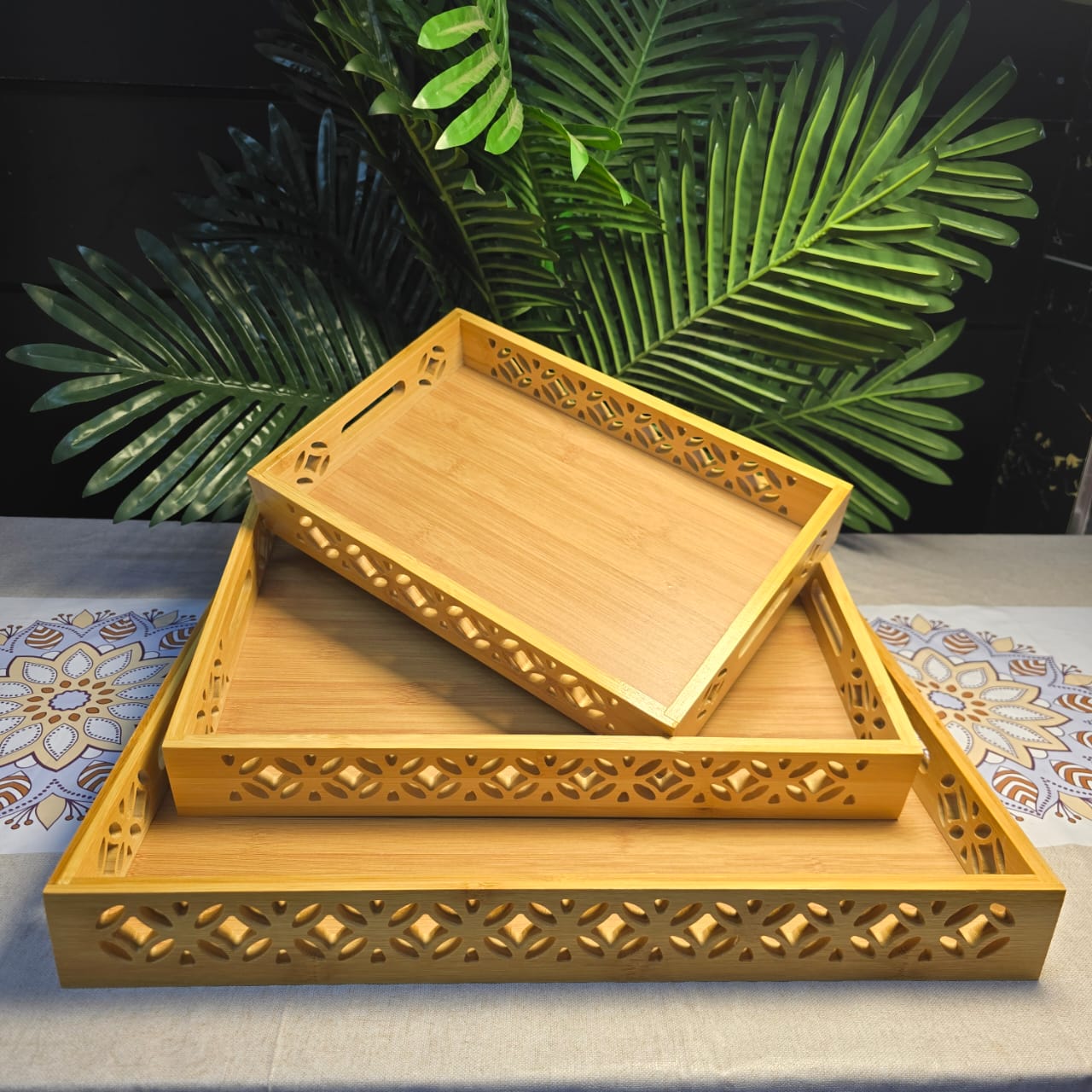 3 in 1 Multi-functional Bamboo Trays