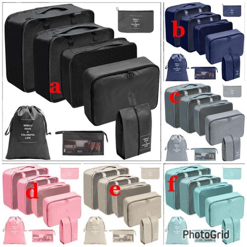 8pcs Luggage Travel Organizers Set, Packing Cubes Set With Toiletry Bag