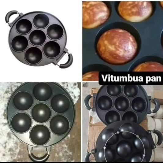 12-Slot Non-Stick Vitumbua Pan for Mini Snacks