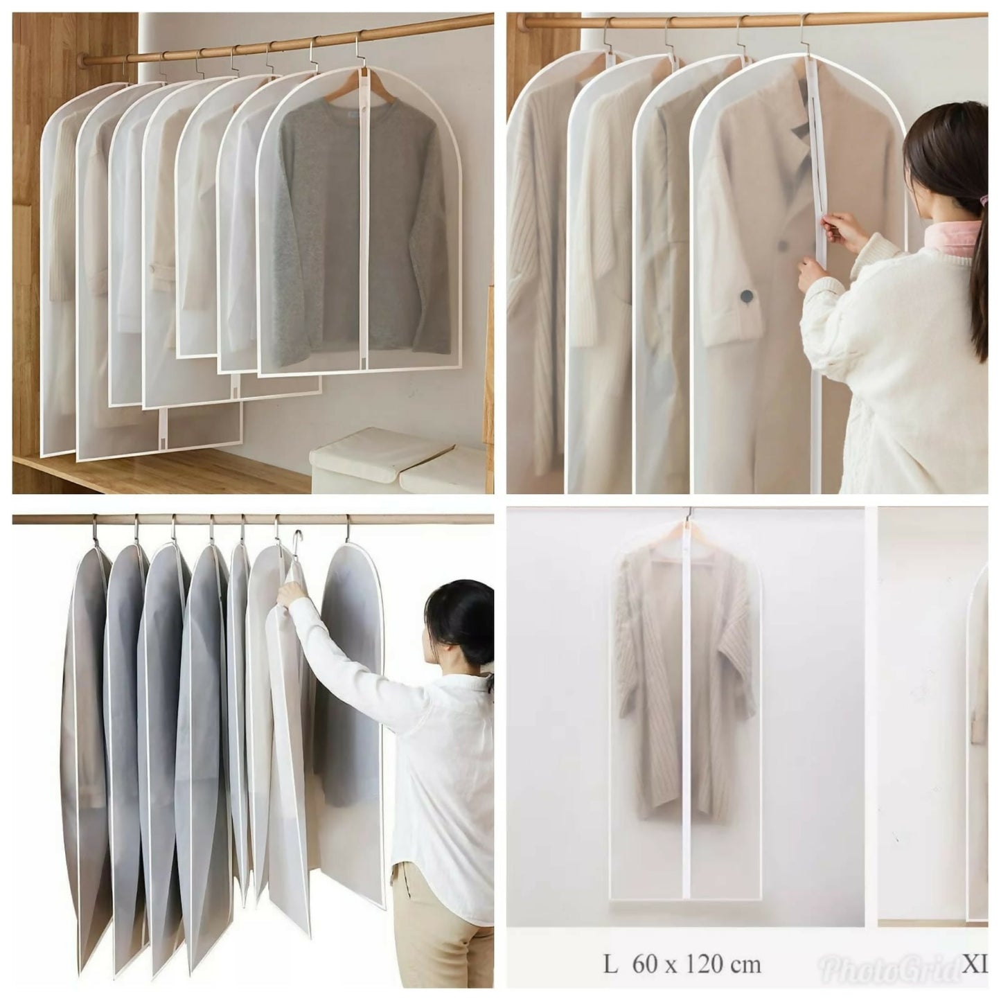 5pcs Waterproof /dustproof clothes storage