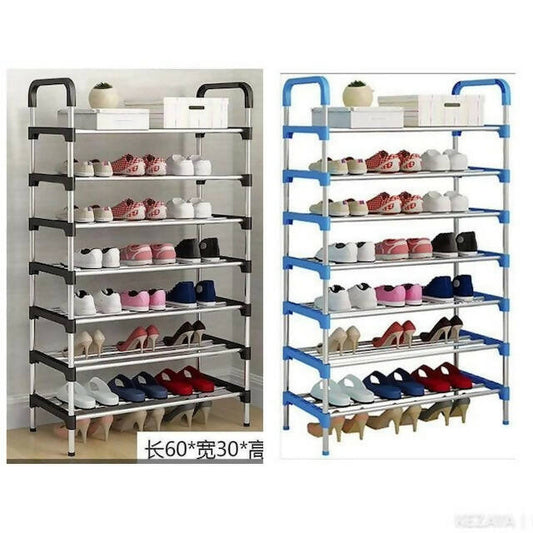 Multi-Layer Shoe Rack: Stainless Steel Construction, Easy Assembly, Portable, 20 Pair Storage, Durable & Elegant
