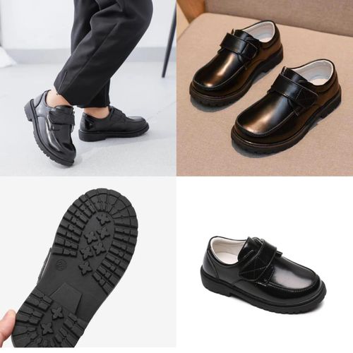 Boys High‑Quality Leather School Shoes – Durable, Comfortable & Stylish Black Uniform Shoes