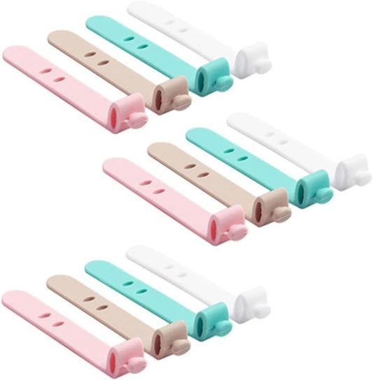 10PCS Mobile Phone Cable Winder, Earphone Clip, Charger Cord Organizer, Management Silicone Wire Cord Fixer, Holder Cable Belt