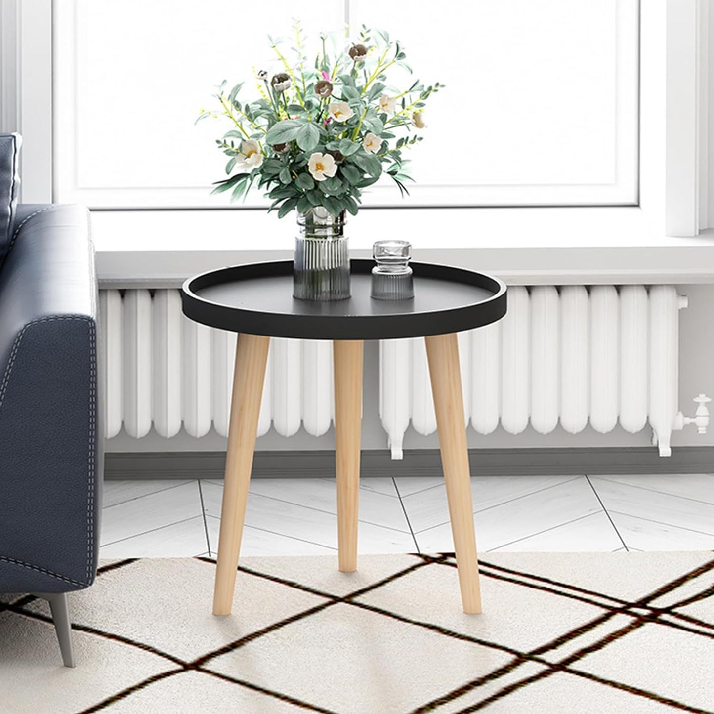 Nordic Style Round Coffee Table – Minimalist & Functional Centerpiece
