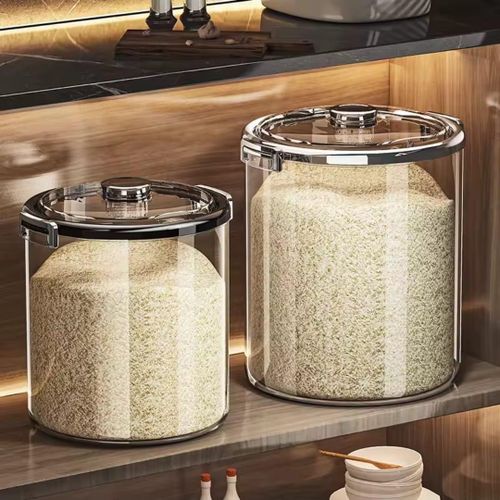 10kgs Acrylic Airtight Transparent Rice Bucket