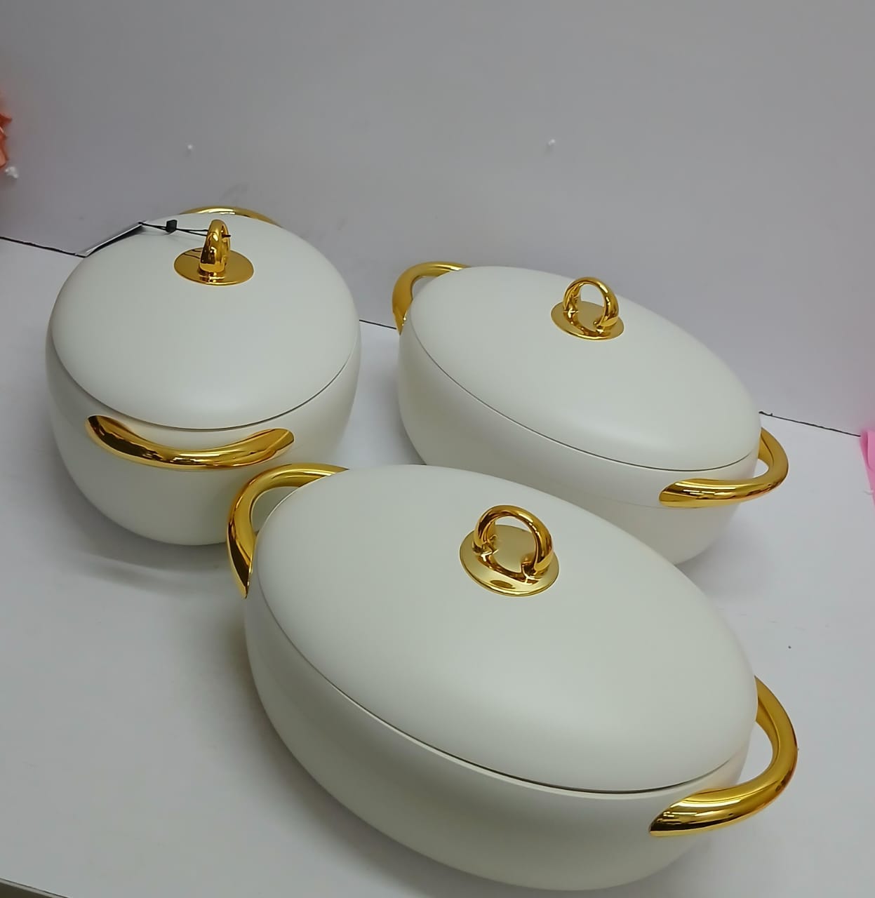 3pcs luxury Forever gold hotpot set