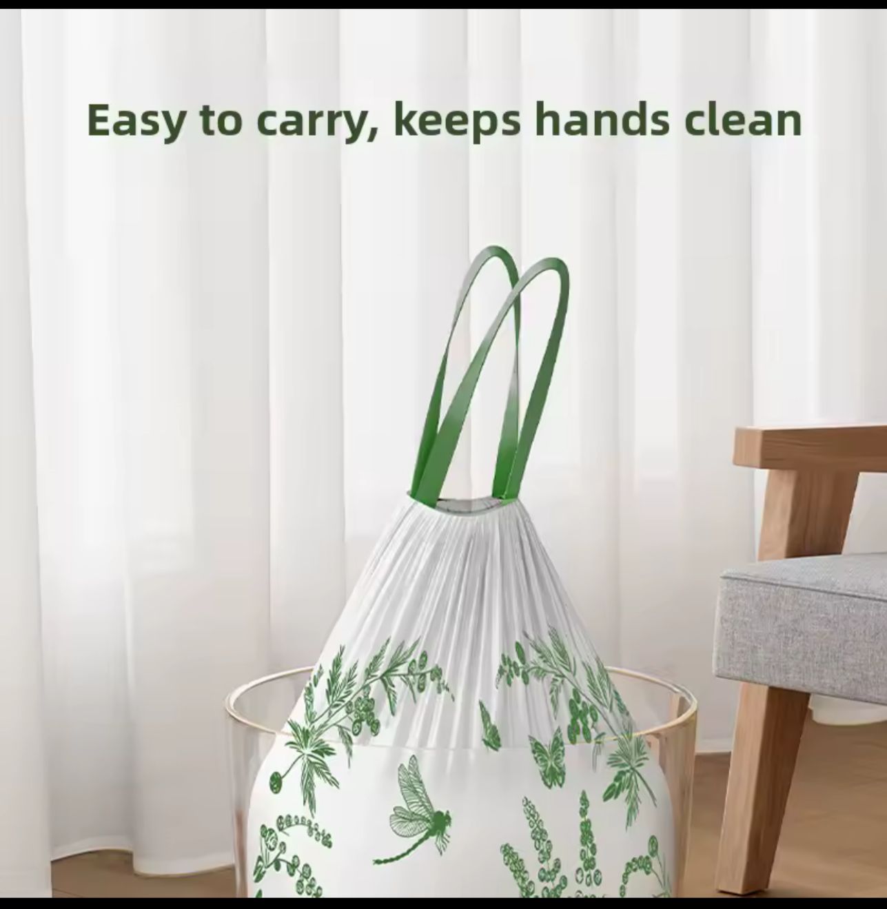 50pcs setExtra Thickened Aerial Kitchen Garbage Bags