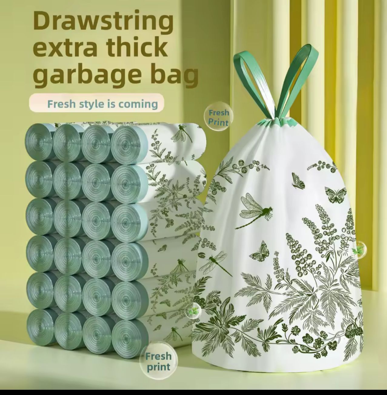 50pcs setExtra Thickened Aerial Kitchen Garbage Bags