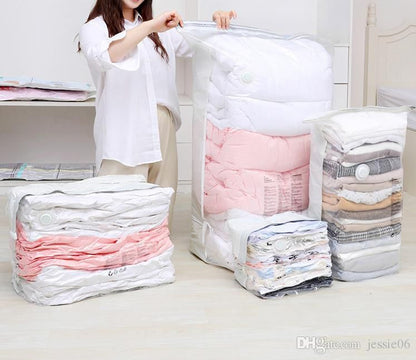 5pcs set No Pump Needed Vacuum Storage Bags