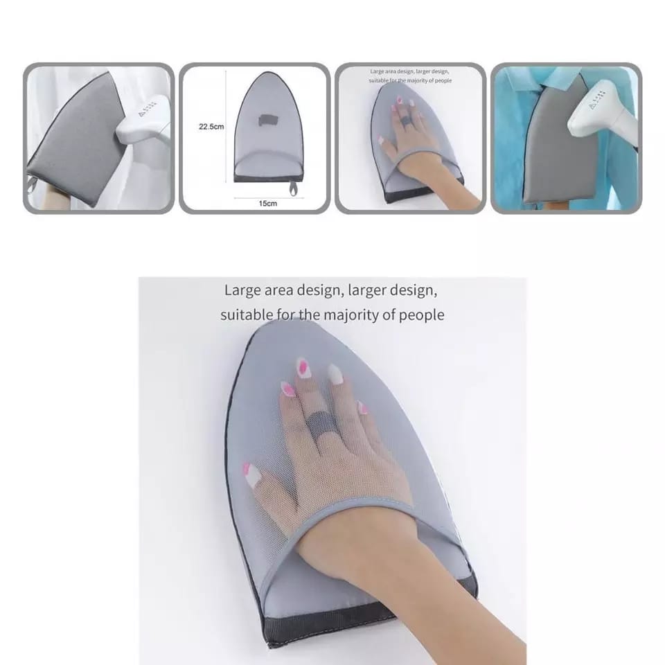 Highly insulated hand held iron pad.
