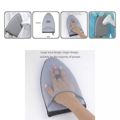 Highly insulated hand held iron pad.