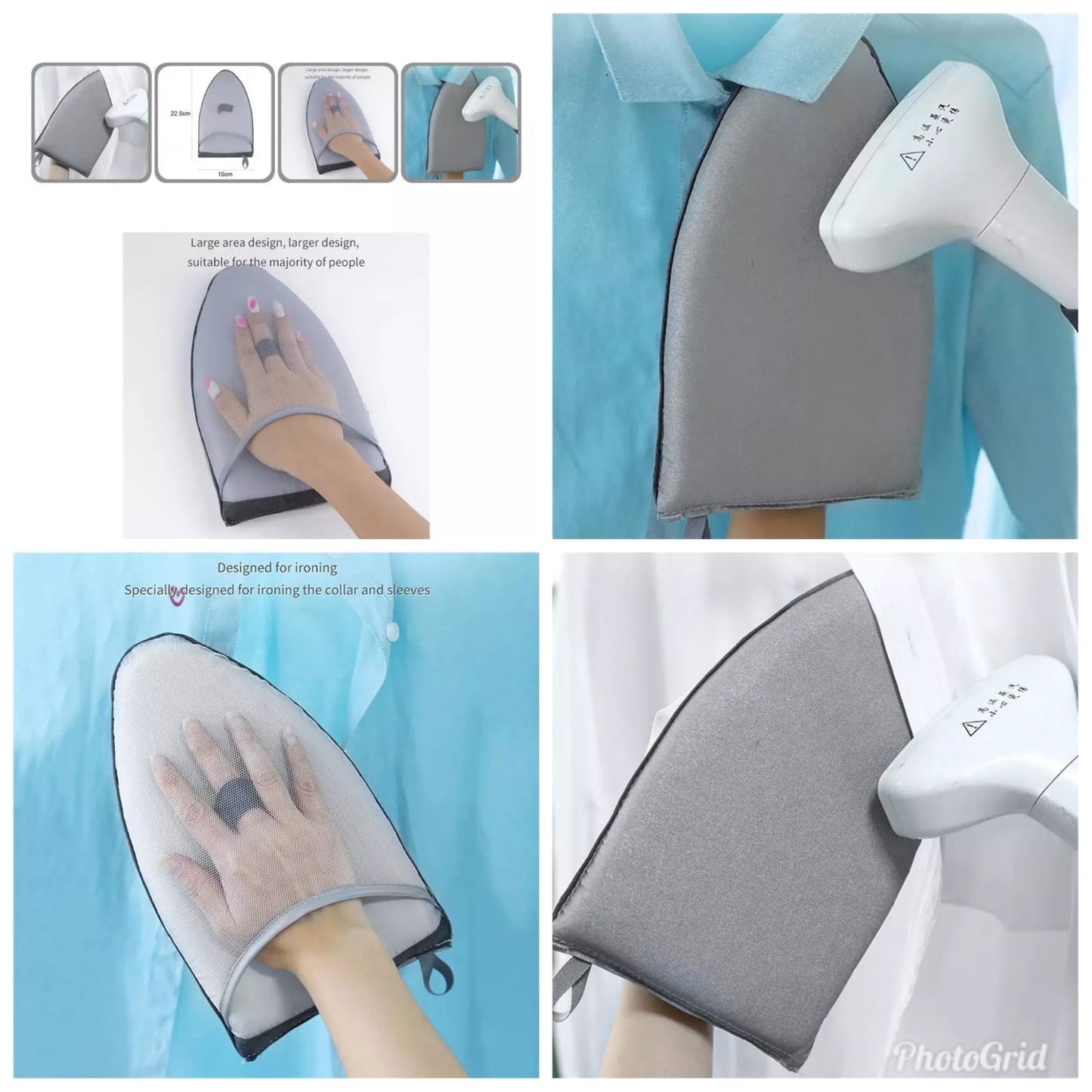 Highly insulated hand held iron pad.