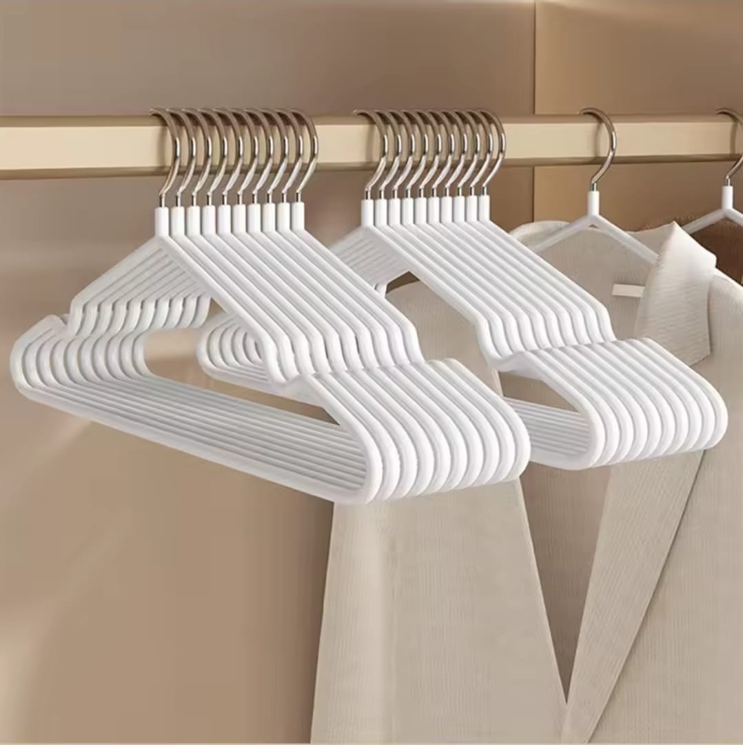 10pcs clothes hangers with antislip stainless steel hook.