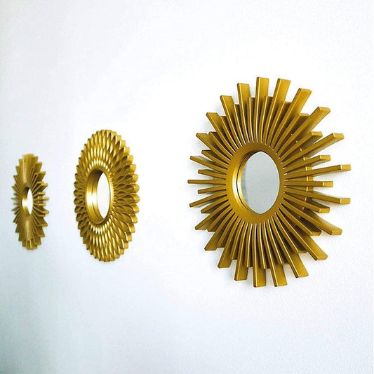 Gold Mirrors for Wall Pack of 3,3 in 1 Decor Mirror, Wall Mirrors for Room Decor & Home Decor Mirrors for Wall, Decorative Mirrors