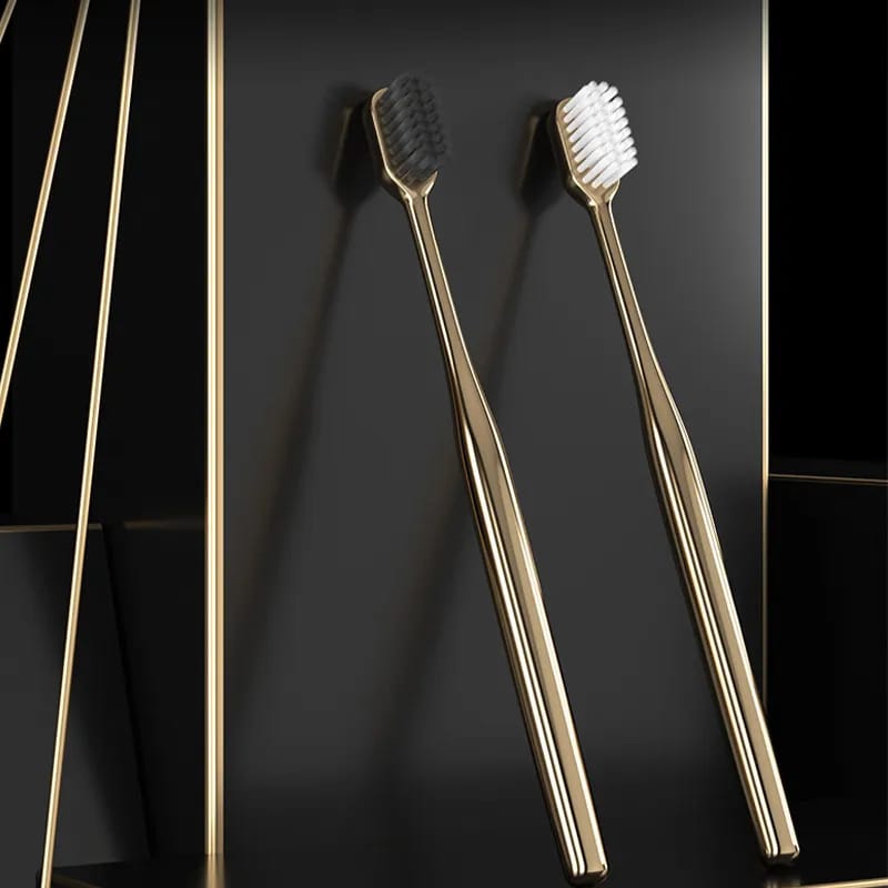 High-end golden bamboo charcoal toothbrush