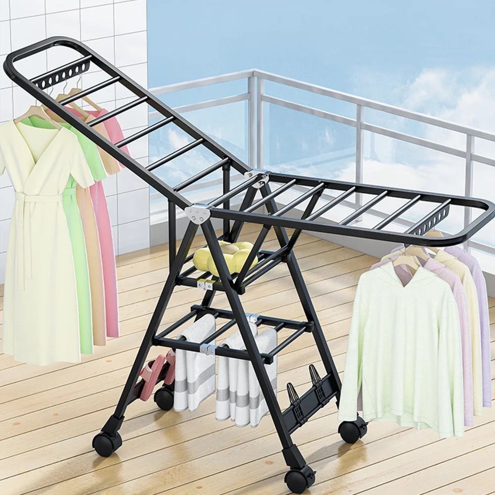 Movable Foldable/Portable Laundry Drying Rack