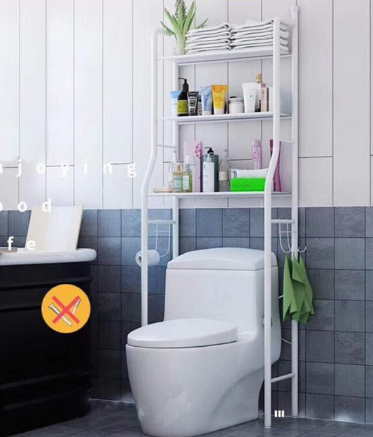 Heavy gauge metallic 3 layer over the toilet Rack