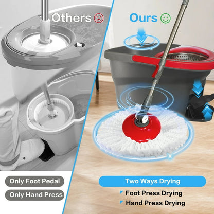 12L bucket foot pedal Spin mop