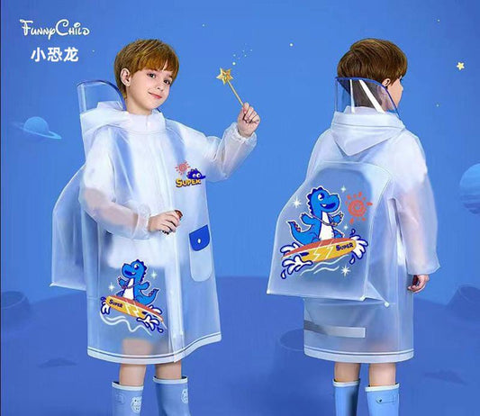 High quality children's raincoat with a wide brim hat