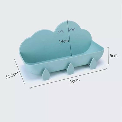 Cloud Bathroom Shelf, Waterproof Rust-Resistant Storage Rack for Shampoo, Conditioner, Lotion - Easy Installation, Elegant Design