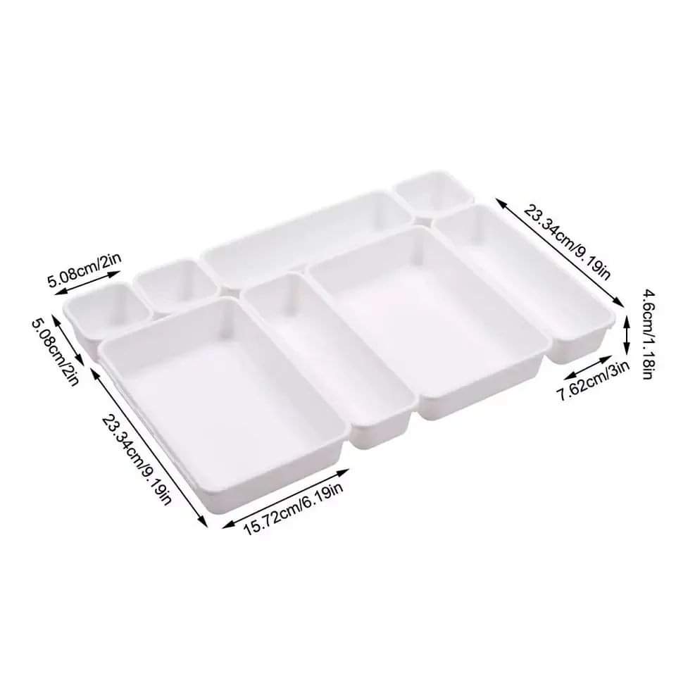 Multifunctional 8 in 1 drawer organizer