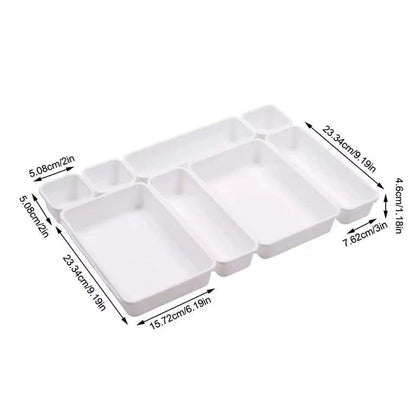 Multifunctional 8 in 1 drawer organizer