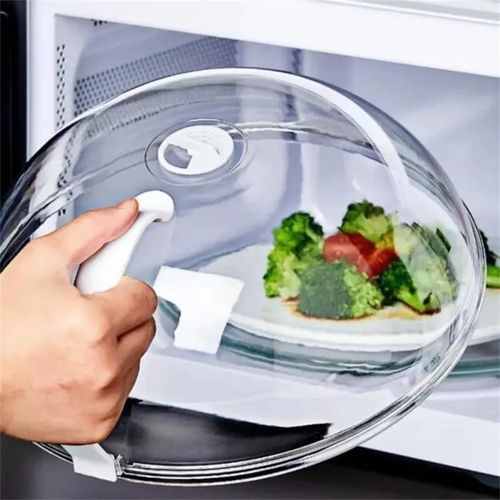 Microwave Food Cover with Steam Vents — BPA-Free Splatter Guard, Heat-Resistant & Dishwasher-Safe (Fits Most Plate Sizes)