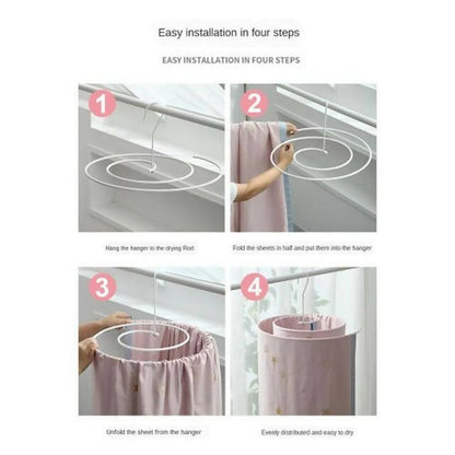 Generic Space Saving Spiral Balcony Hanger Drying Rack