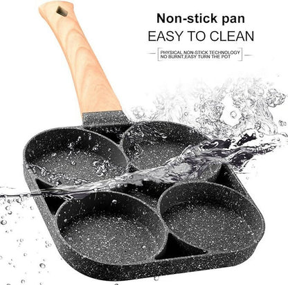 Four-hole Frying Non-stick Pan Thickened - Omelet Pan Egg Pancake Steak Pan Cooking Egg Breakfast Maker Cookware
