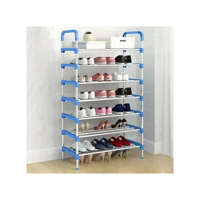 Multi-Layer Shoe Rack: Stainless Steel Construction, Easy Assembly, Portable, 20 Pair Storage, Durable & Elegant