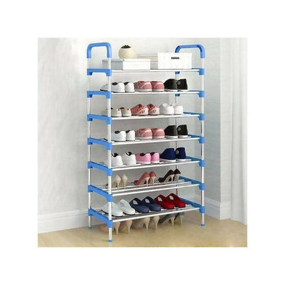 Multi-Layer Shoe Rack: Stainless Steel Construction, Easy Assembly, Portable, 20 Pair Storage, Durable & Elegant