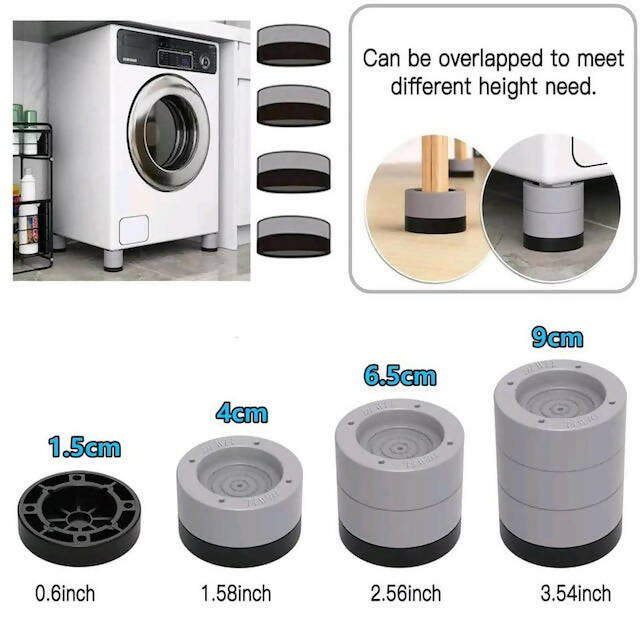 4pcs Universal Shock and Noise Cancelling Anti-Vibration Pads