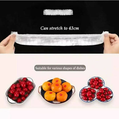 Fridge Storage Papers, Disposable Food Cover Plastic Wrap, Dust-Proof Plastic Fridge Bag, Kitchen Presavation Bag(100 pcs)