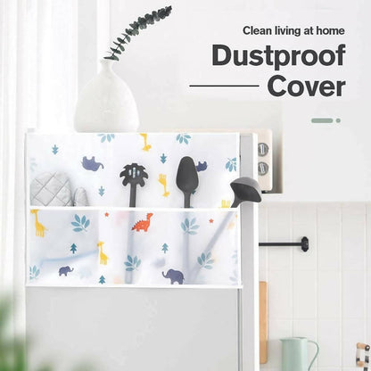 Fridge Covers, Fridge Dustproof Covers, Washing Machine Cover, Sun Protection, Waterproof, Fridge Dust Protection with Multifunctional Side Storage Bag