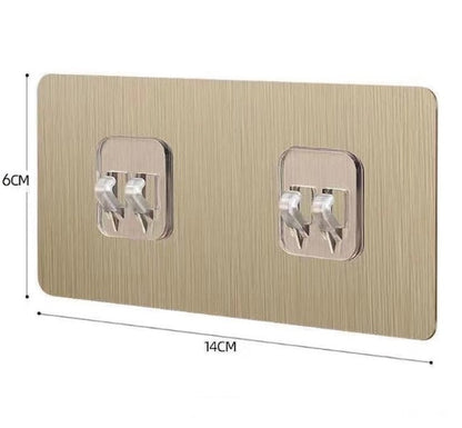 Magic Self Adhesive Plastic Wall Hooks, Heavy Duty Hooks, No Drilling, No Screws - Pack of 10(Doubles) OR Pack of 20(Singles)