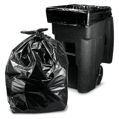Large Black Size Garbage Bag Set, Large Trash Bags, Black Heavy Duty Bin Bags, Plastic Garbage Storage Bag - 50 pcs