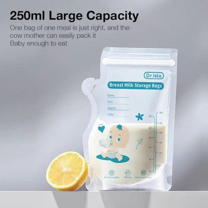 30pcs Breast Milk Freezer Bag, Milk Storage Bag, Breastfeeding Essentials, Milk Storage Bags for Freezer, BPA Free - Set of 30