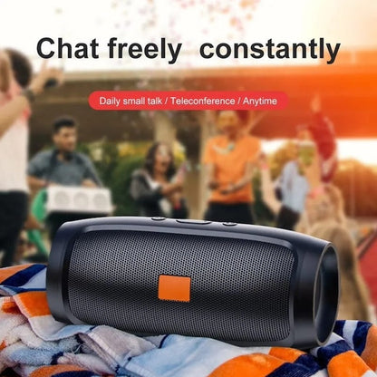 Waterproof Bluetooth Speaker Dual Speaker, Stereo Outdoor TF USB Playback Fm Voice Broadcasting, Portable Compatible Subwoofer