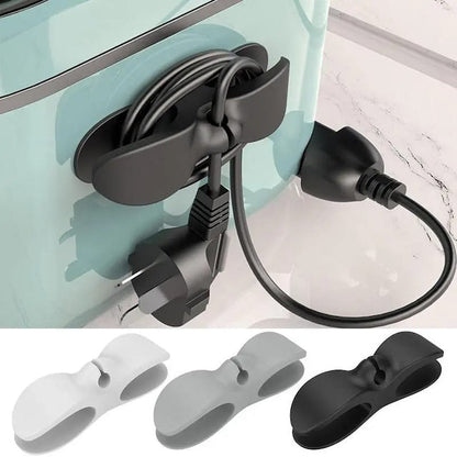 A pair of Multipurpose Kitchen Appliance Cable Winder, Cable Wrapper, Cable Organizer - Stick Firmly on Kitchen Appliances