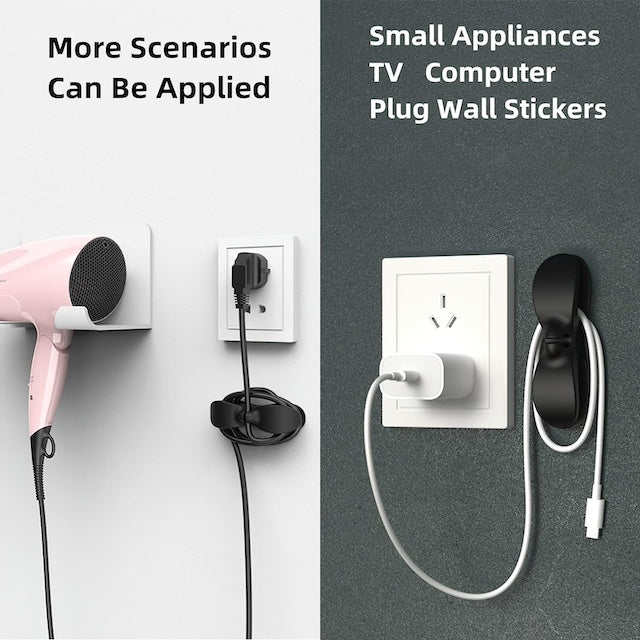 A pair of Multipurpose Kitchen Appliance Cable Winder, Cable Wrapper, Cable Organizer - Stick Firmly on Kitchen Appliances
