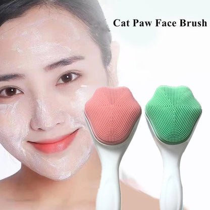 Cat Paw Shape Beauty Cleanser Silicone Face Cleaning Brush, Cat Paw Silicone Face Brush: Gentle Cleaning for All Skin Types