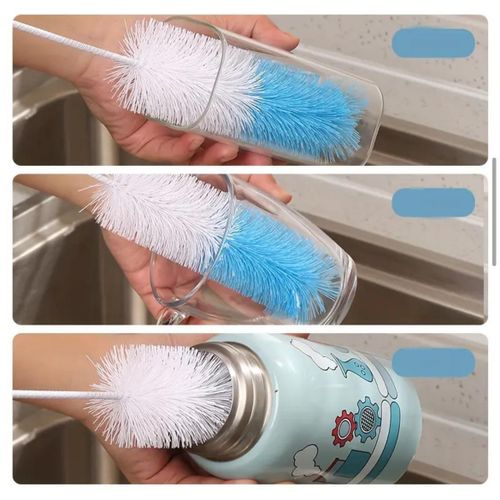 5-Piece Long Bottle Brush Cleaner Set — Deep Reach Cleaning for Bottles, Thermoses & Drinkware